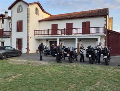 Motorcyclists at Hotel MENDY – Saint-Jean-le-Vieux, Basque Country and Pyrenee